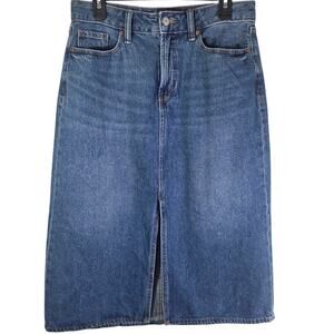 Old Navy Denim front slit pencil skirt secret‎ smooth pocket size 10